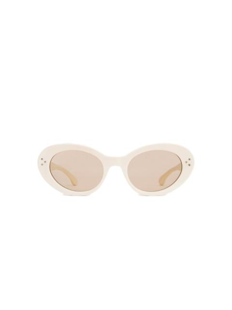 oval-frame sunglasses
