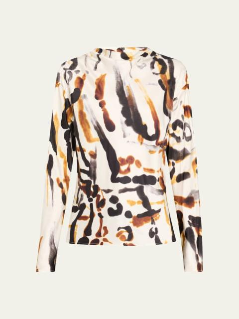 Georgia Printed Long-Sleeve Top