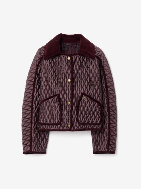 Cropped Quilted Nylon Floriston Jacket