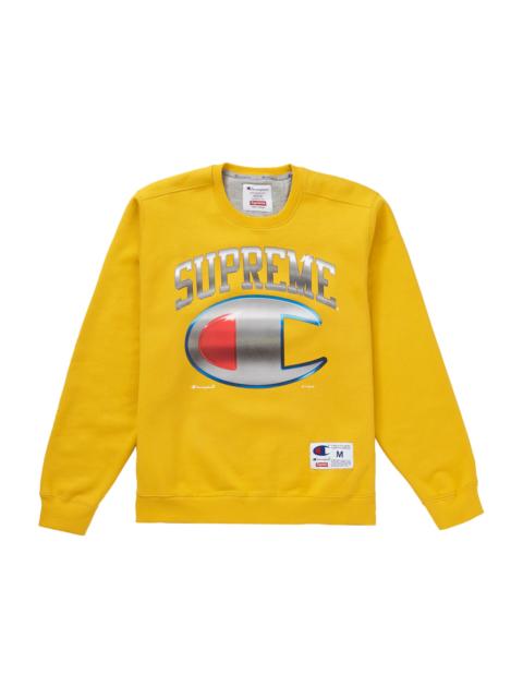Supreme Champion Chrome Crewneck Gold