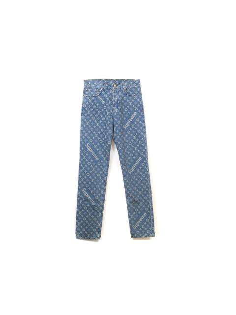 Supreme x Louis Vuitton Jacquard Denim 5-Pocket Jean Blue