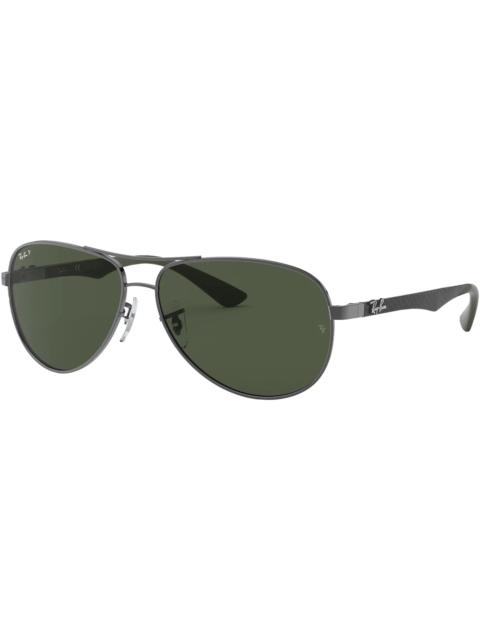 Ray-Ban RB8313 Sunglasses Carbon Fiber Gunmetal/Green (RB8313)