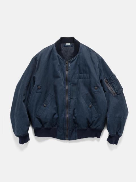 Vintage Silk Flight Jacket Navy