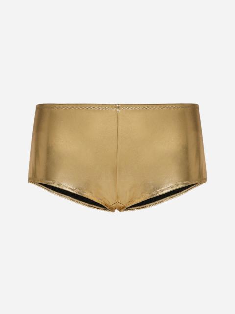 Foiled jersey low-rise panties