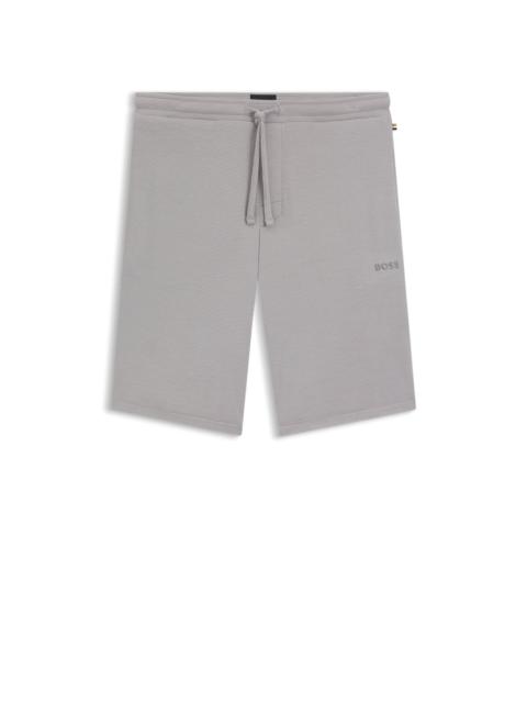 STRETCH-JERSEY PAJAMA SHORTS WITH EMBROIDERED LOGO
