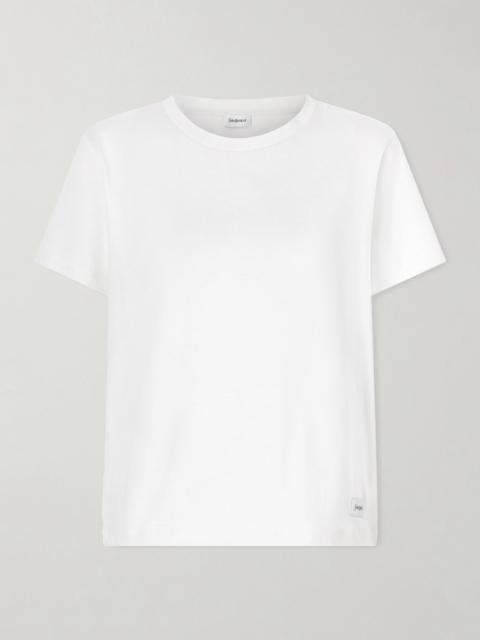Appliquéd Cotton And Modal-blend Jersey T-shirt
