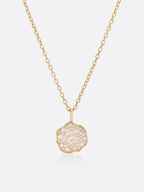 Petite Fleur Pavé Diamond Mini Pendant Necklace