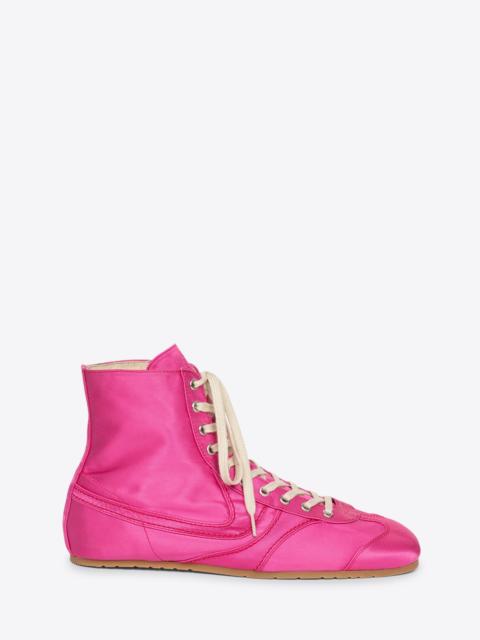 SATIN HIGH TOP SNEAKERS