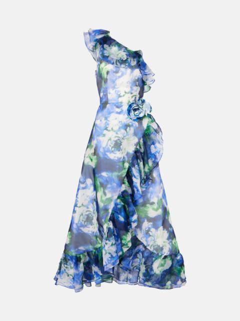 Carmea floral silk organza maxi dress