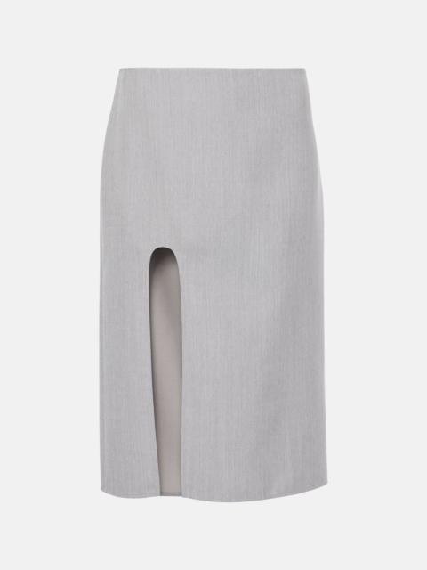 Wool pencil skirt