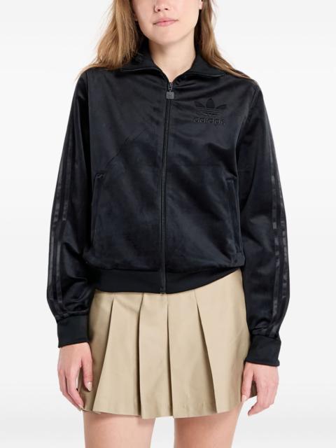 velvet zip-up track jacket