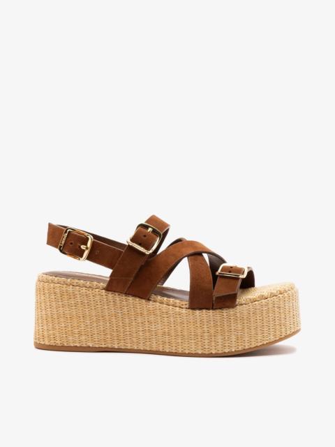Patti Flatform Burnt Umber Suede