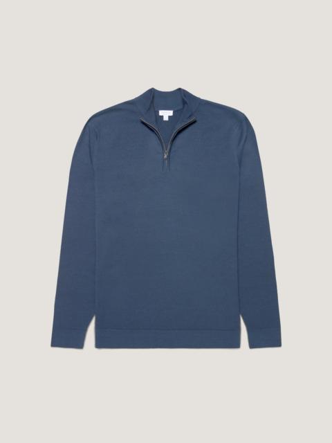 Extra‑Fine Merino Zip Neck