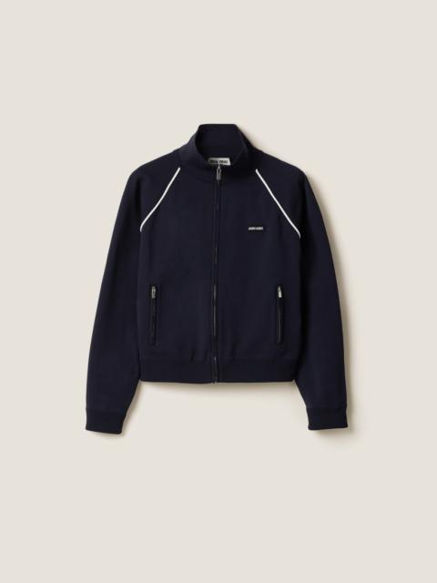 Technical yarn zipper cardigan