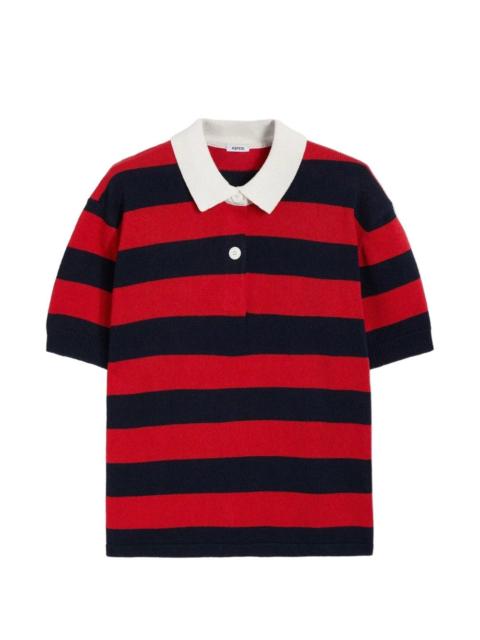 striped short-sleeve polo shirt