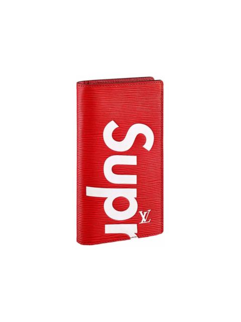 Louis Vuitton x Supreme Brazza Wallet Epi Red