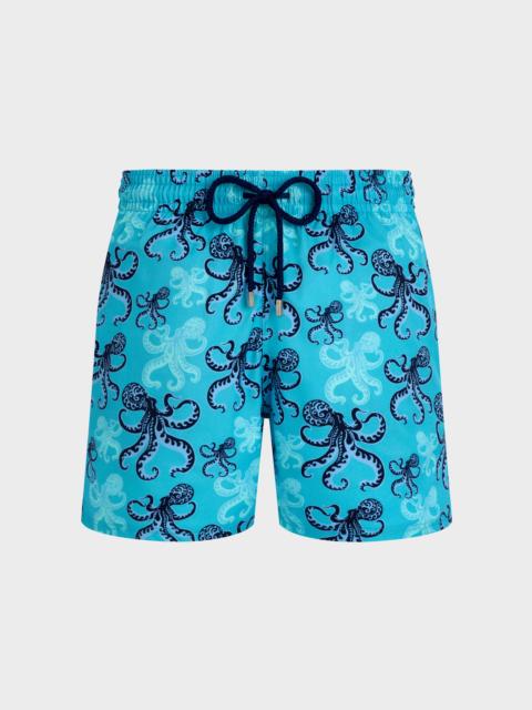 Men Stretch Short Swim Trunks Poulpes