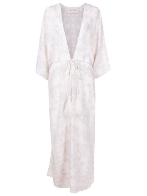 geometric-print beach cover-up