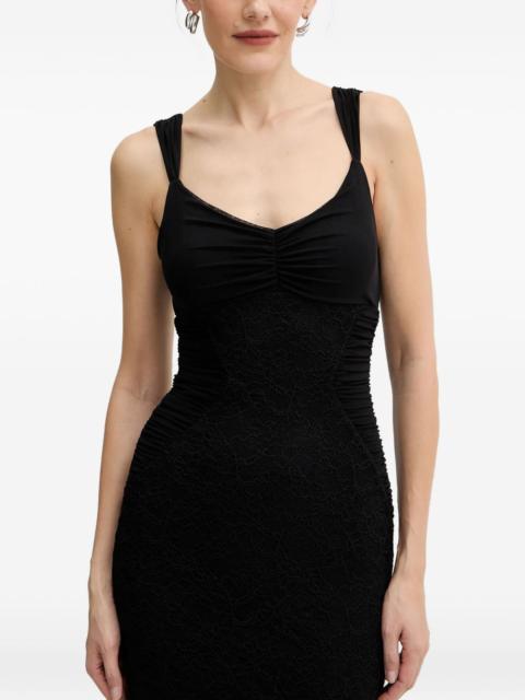 Caitlyn lace flounce midi dress