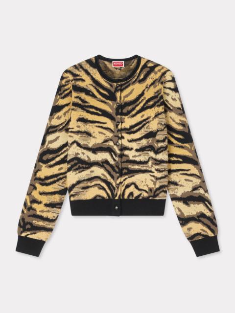 'KENZO Tiger' cardigan in mixed cotton and wool