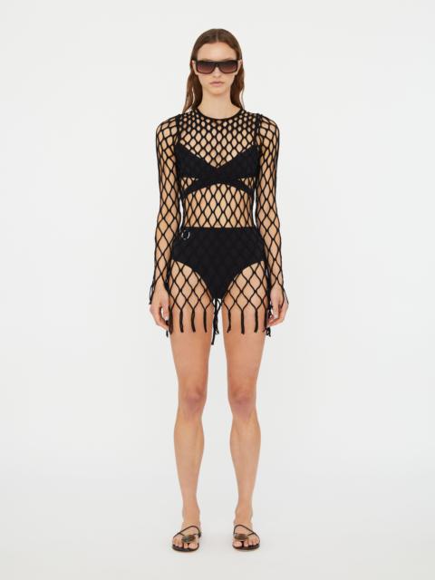 Knitted Mesh Mini Dress