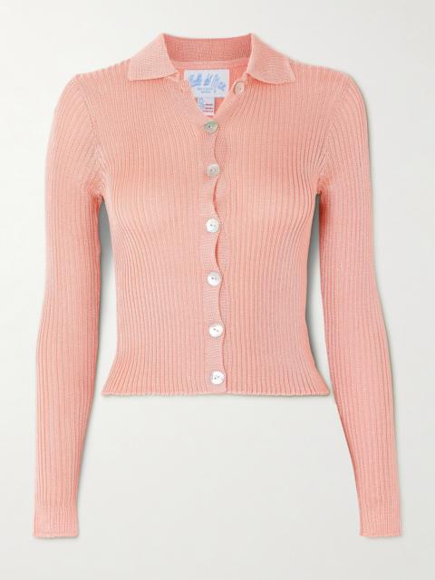 Ribbed-knit Cardigan