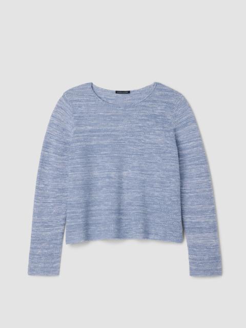 Organic Linen Cotton Slub Crew Neck Top