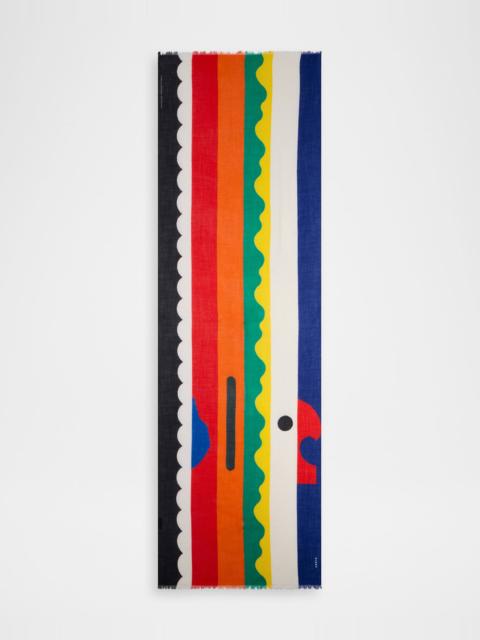 Paravent-Print Cashmere Scarf