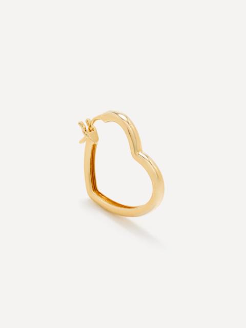 9ct Gold Heart Hoop Earring