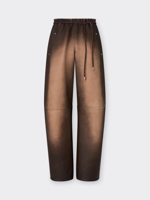 Airbrushed leather trousers