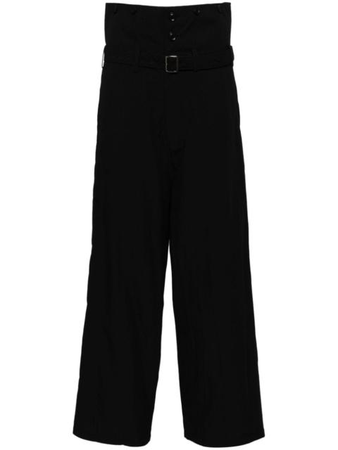high-rise straight-leg trousers