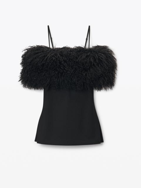 Minidress with Detachable Mongolian Lamb Shearling