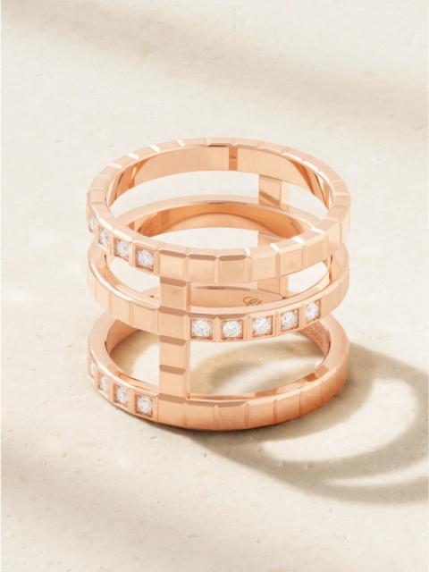 Ice Cube 18-karat Rose Gold Diamond Ring