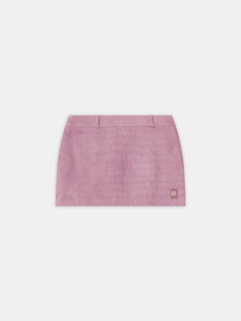 WOMEN'S CROC SUEDE MINI SKIRT