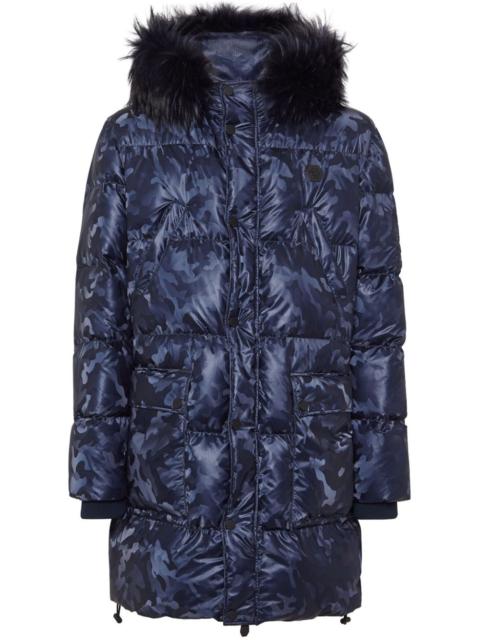 ccamouflage-print padded parka coat