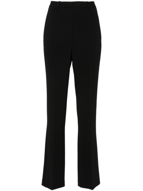 straight-leg crepe trousers