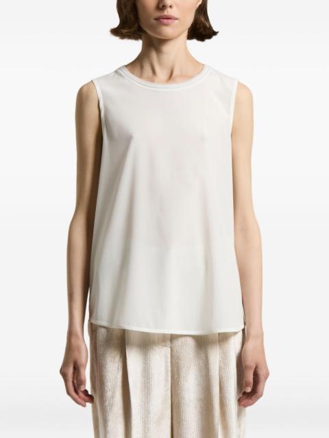 round-neck sleeveless top