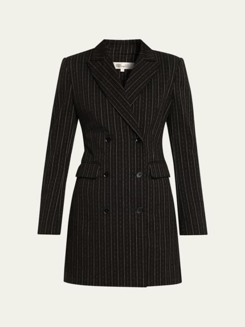 Virginia Double-Breasted Pinstripe Jacket