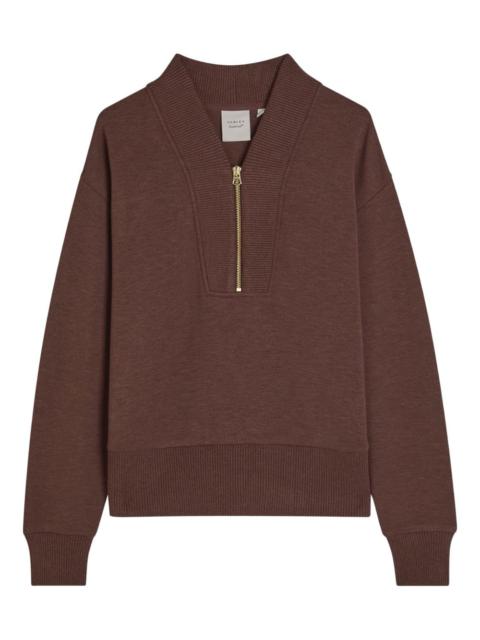 zip-collar sweatshirt