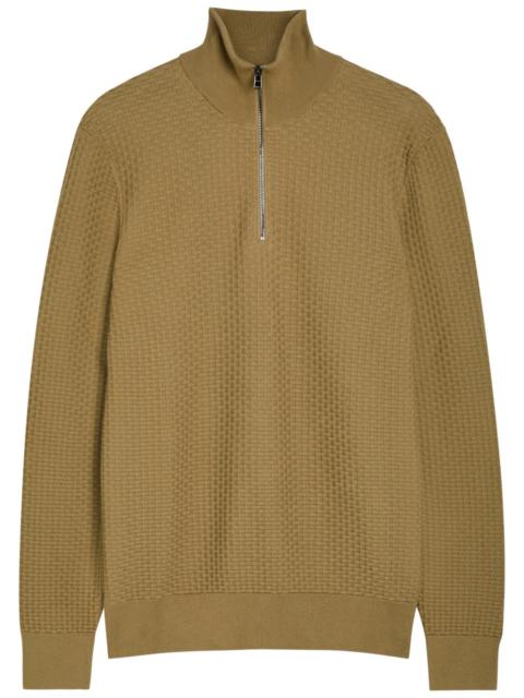 Boss Quarter-zip Cotton-knit Jumper