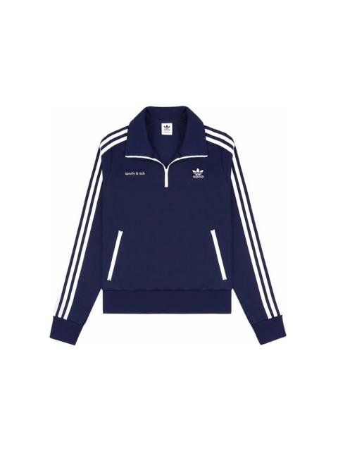 adidas x Sporty & Rich Track Quarter Zip Navy/White