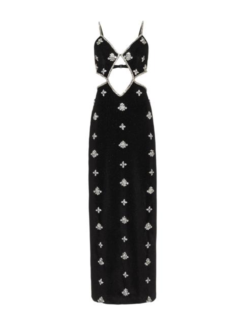 VELVET DEEP MAXI DRESS