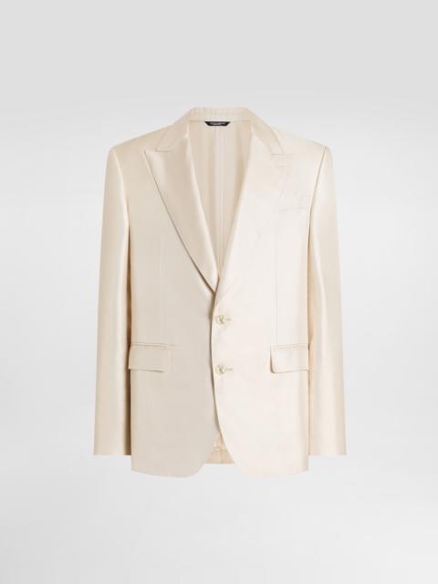 Sicilia light single-breasted silk twill jacket