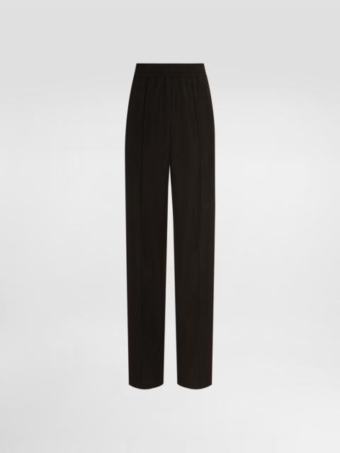 Wool gabardine trousers