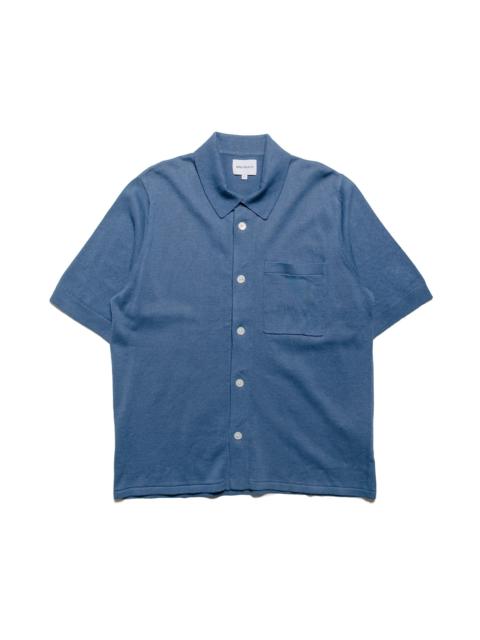 Rollo Cotton Linen SS Shirt Calcite Blue