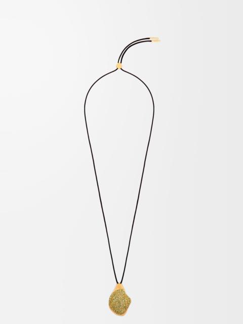 Foam Drip pendant necklace in sterling silver and crystals