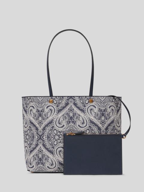 ETRO ESSENTIAL MEDIUM JACQUARD DENIM TOTE BAG