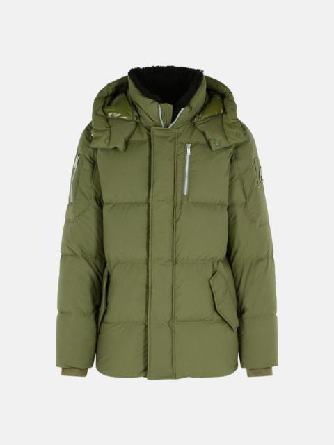 'EVEREST 3Q' NYLON AND GREEN COTTON DOWN JACKET