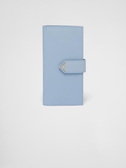 Large Saffiano and leather wallet