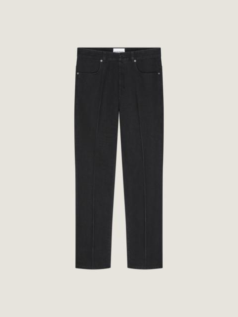 STRAIGHT FIT JEANS WITH CREASE EFFECT